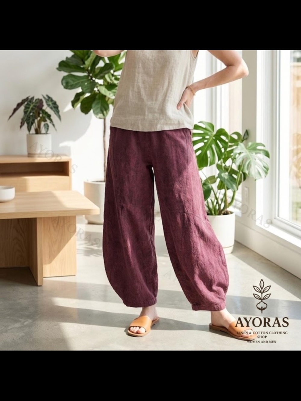 Aroyas Loose Boho Harem Trousers
